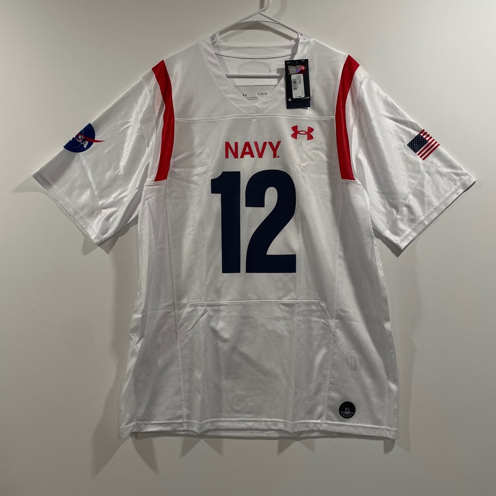 Under Armour Navy Midshipmen NASA Army-Navy Game Football Jersey White XL 12